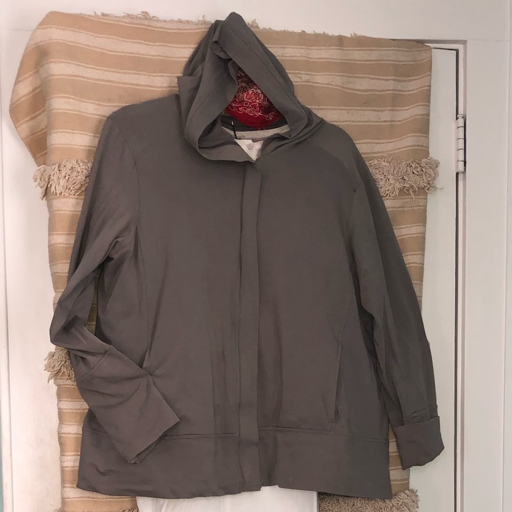 Eileen Fisher hooded zipped jacket